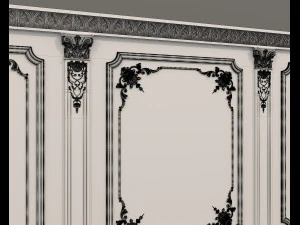 Wall Molding in Classic French style 32 3D Model