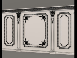 Wall Molding in Classic French style 32 3D मॉडल