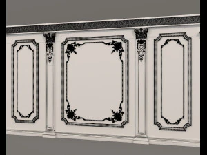 Wall Molding in Classic French style 32 3D Model