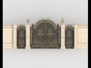 Classic European style Mansion Gate 5 3D 模型