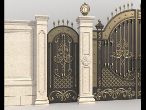 Classic European style Mansion Gate 5 3D 模型