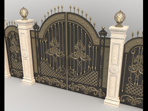 Classic European style Mansion Gate 5 3D 模型