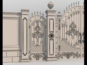 Classic European style Mansion Gate 5 3D 模型