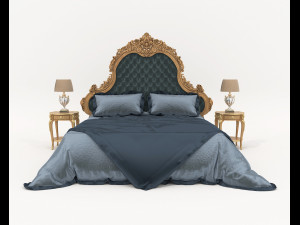 Classic European style Bed set 55 Modelo 3D