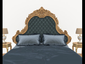 Classic European style Bed set 55 Modelo 3D