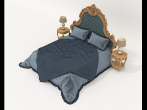 Classic European style Bed set 55 Modelo 3D