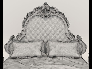 Classic European style Bed set 55 Modelo 3D