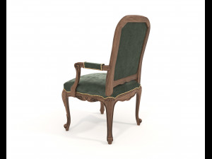 Classic European style Dining Table and Chairs 47 3D Модель