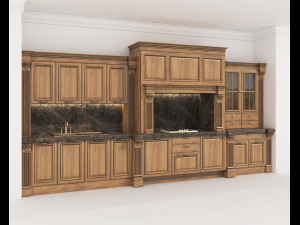 Classic European style Kitchen Cabinet 21 3Dモデル