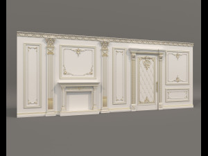 Wall Molding in Classic French style 33 3D Model