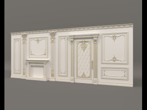 Wall Molding in Classic French style 33 Model 3D