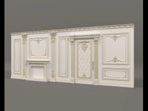 Wall Molding in Classic French style 33 3D Model