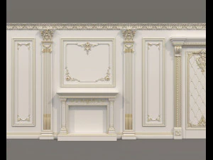 Wall Molding in Classic French style 33 3D Model