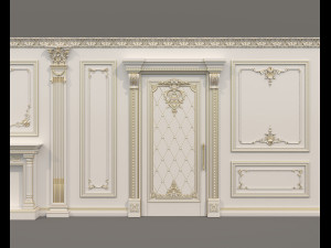Wall Molding in Classic French style 33 Model 3D