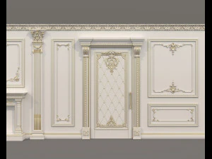 Wall Molding in Classic French style 33 3D Model