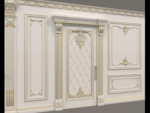 Wall Molding in Classic French style 33 Model 3D