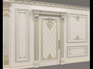 Wall Molding in Classic French style 33 3D Model