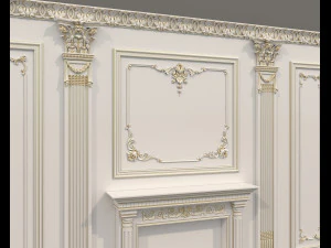 Wall Molding in Classic French style 33 3D Model