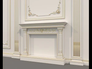 Wall Molding in Classic French style 33 3D Model