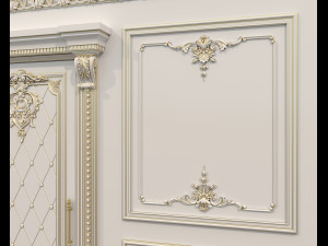 Wall Molding in Classic French style 33 Model 3D