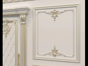 Wall Molding in Classic French style 33 3D Model