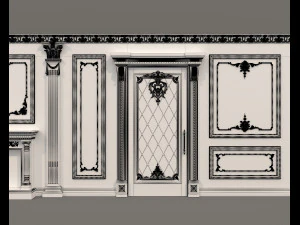 Wall Molding in Classic French style 33 3D Model