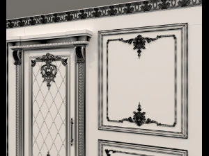 Wall Molding in Classic French style 33 3D Model
