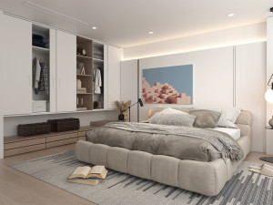 Modern Bedroom Scene 32 3D Model