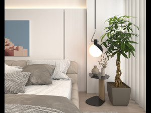 Modern Bedroom Scene 32 3D Model
