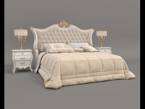 Classic European style Bed set 56 3D Model