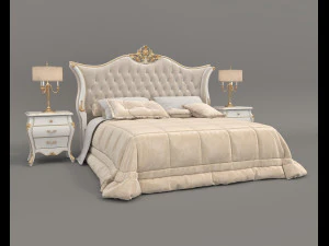 クラシックヨーロピアンスタイルベッドセット56 3Dモデル