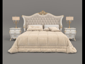 Classic European style Bed set 56 3D Model