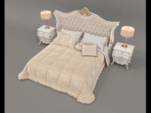 Classic European style Bed set 56 3D Model