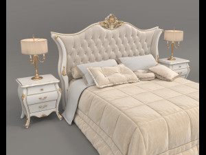 Classic European style Bed set 56 3D Model