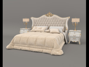 Classic European style Bed set 56 3D Model