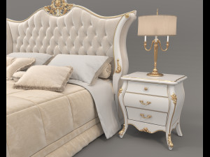 Classic European style Bed set 56 3D Model