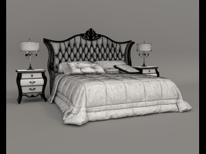 Classic European style Bed set 56 3D Model