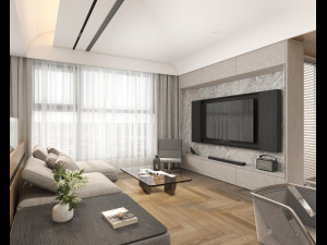 Living Room and Kitchen Scene 3 3D मॉडल