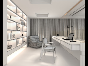 Living Room and Kitchen Scene 3 3D मॉडल