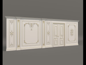 Wall Molding in Classic French style 34 3D Model