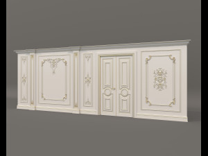 Wall Molding in Classic French style 34 3D Model