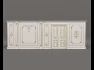 Wall Molding in Classic French style 34 3D Model
