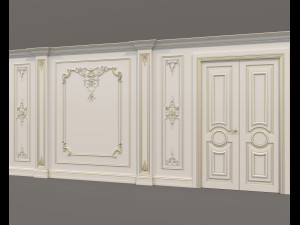 Wall Molding in Classic French style 34 3D Model
