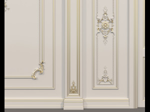 Wall Molding in Classic French style 34 3D Model