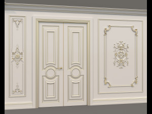 Wall Molding in Classic French style 34 3D Model