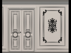Wall Molding in Classic French style 34 3D Model