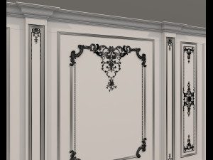 Wall Molding in Classic French style 34 3D Model