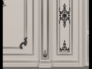 Wall Molding in Classic French style 34 3D Model