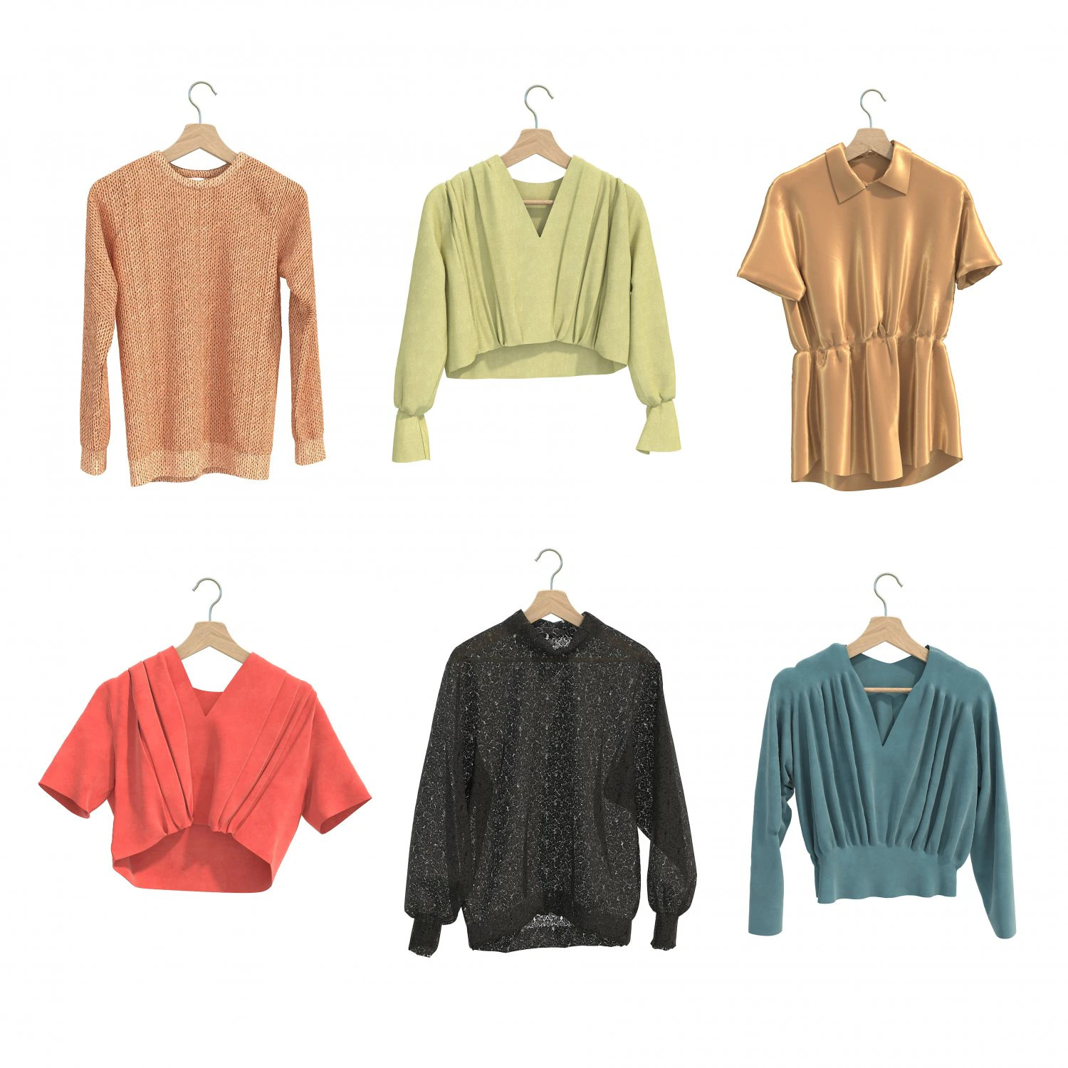 Women Clothing Collection 17 3D Model .c4d .max .obj .3ds .fbx .stl .blend 