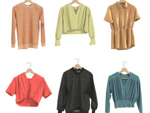 Cole&ccedil;&atilde;o de roupas femininas 17 Modelo 3D